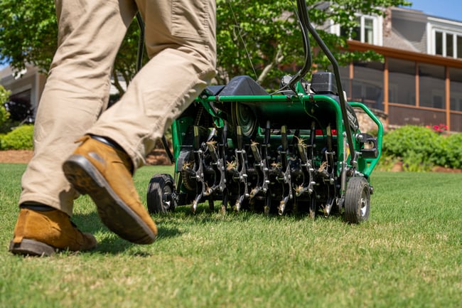 pro turf prro pest papillion ne lawn tech aerating lawn