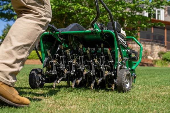 pro turf sherwood lawn tech core aerating lawn