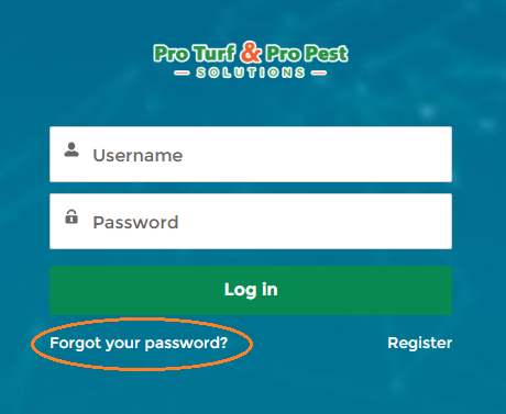 Customer Portal login screen showing the “Forgot Password” option