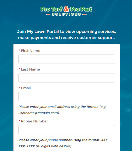 Registration form filled out before selecting "Register"